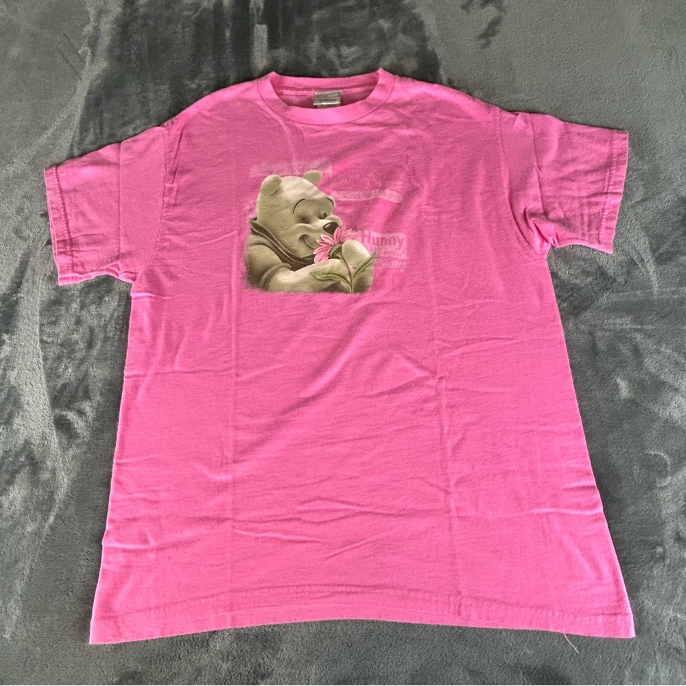 Disney Store Winnie The Pooh‎ T Shirt Womens Large Pale Pink Short Sleeve Casual